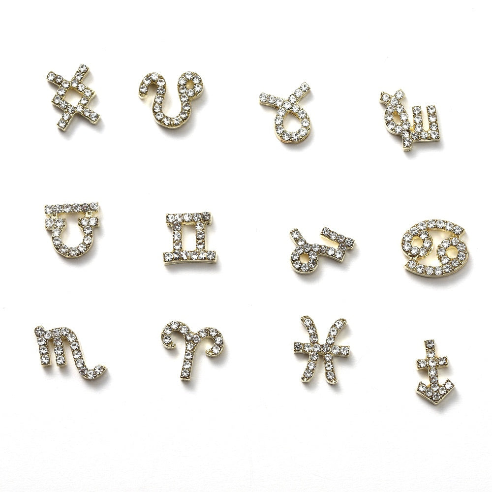 Creative 3D 12 Zodiac signe Nail Art Accessoires