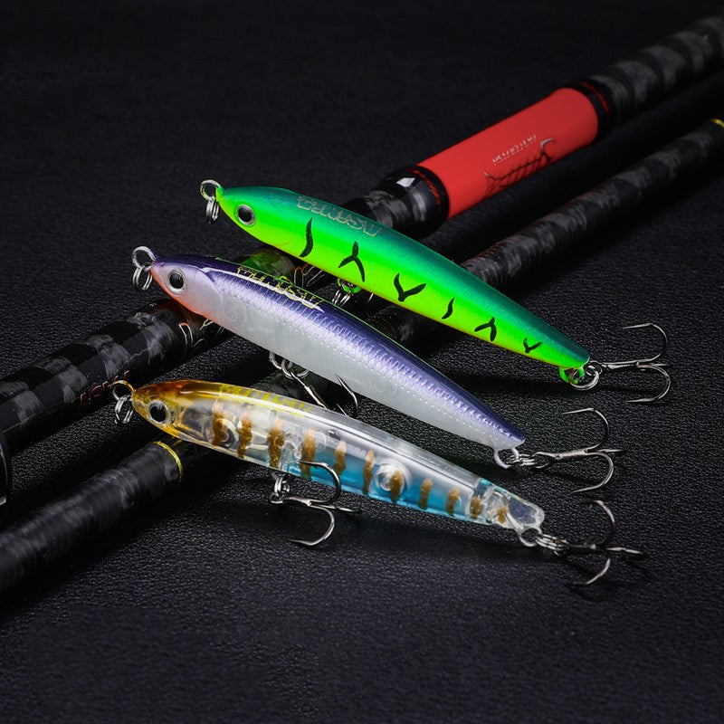 Long-distance casting of artificial lures for freshwater streams