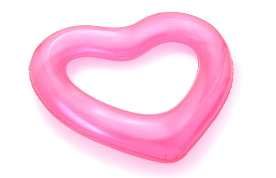 Net Red Ins Love Floating Row of Seats Oversize 120cm Coeur en forme d'anneau de bain d'eau jouet