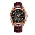Montre Quartz Montre haute de gamme en cuir véritable montre imperméable pour hommes