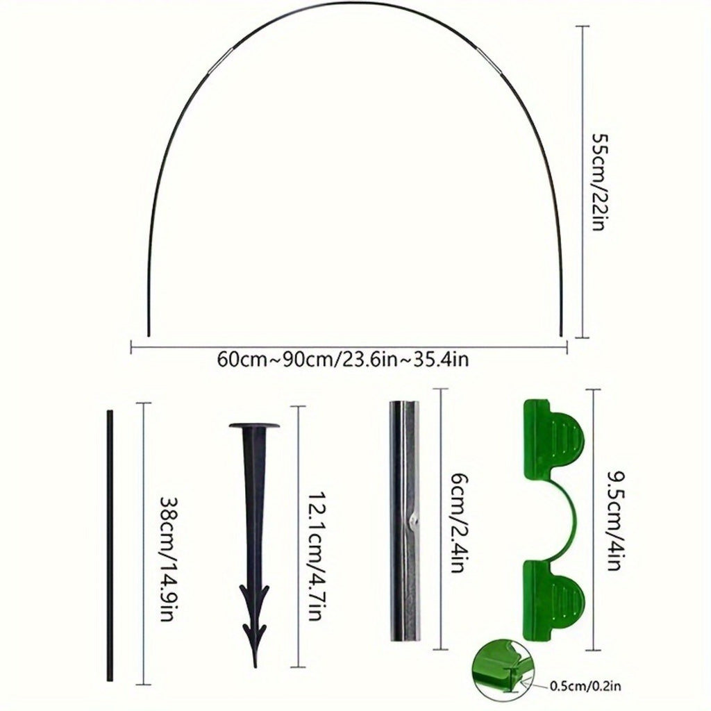 Ensemble de 54 pièces d'arches de jardin en fibre de verre réglable