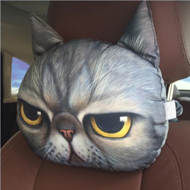 Amoureux de chat - Oreiller tête de voiture Cat