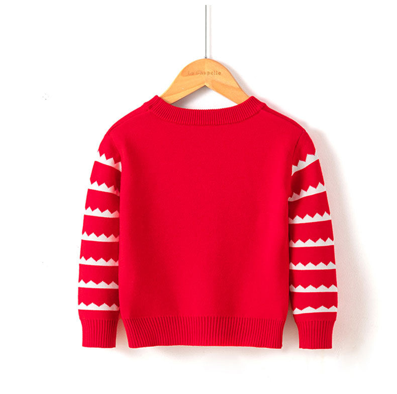 Automne et hiver Noël Dinosaure Garçons Baby Cartoon Basting Sweater