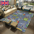 Tapis de village pour enfants Rugs Ville Carte de la route Voiture de ville Rug Jouer 80 X 120cm