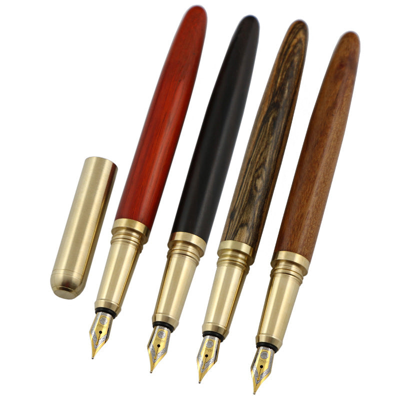 Stylo de fontaine africain en bois de chêne