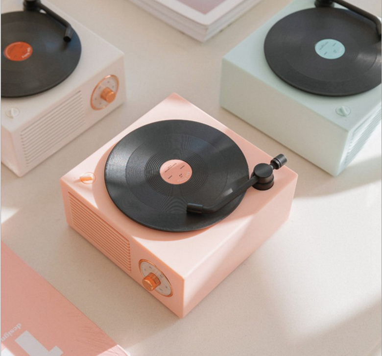 Rétro haut-parleur Bluetooth sans fil vinyle