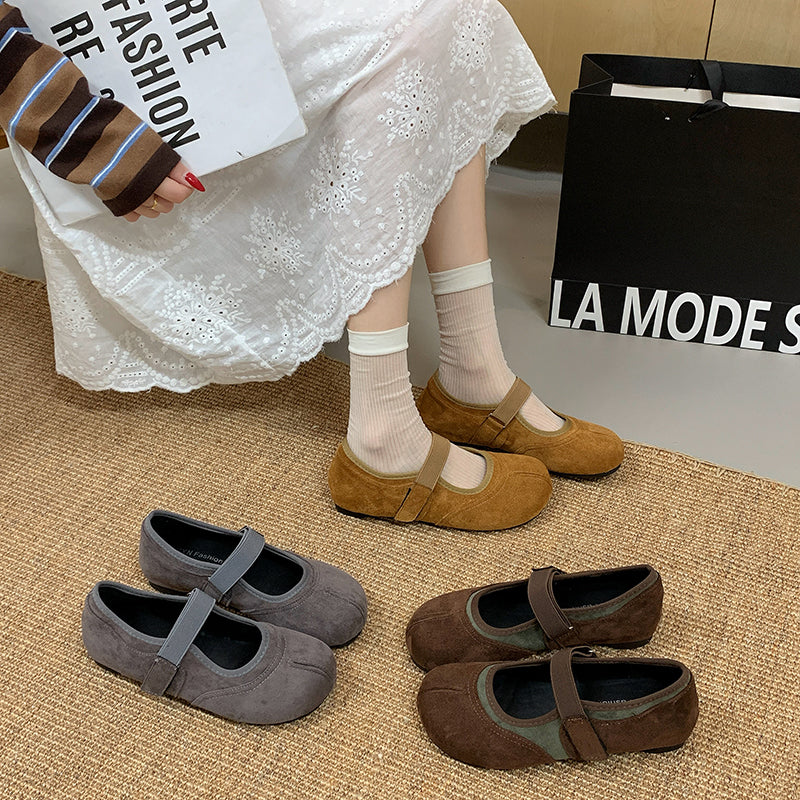 Femmes 6cm Hauteur invisible Augmenter Mary Jane Flats