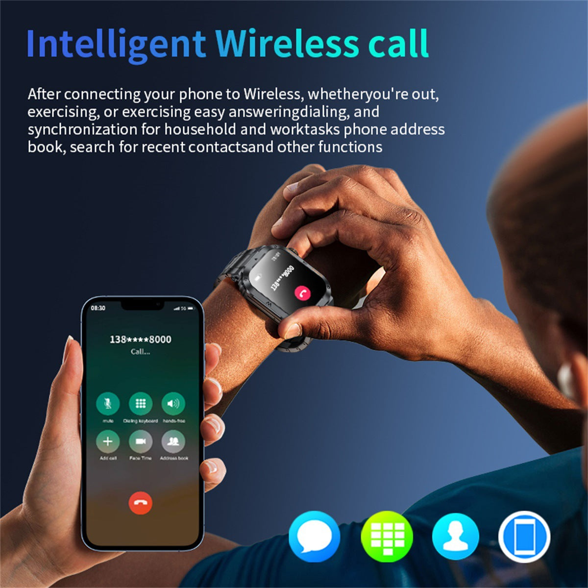Multifonctionnel réveil étanche Grand cadran montre rappel intelligent