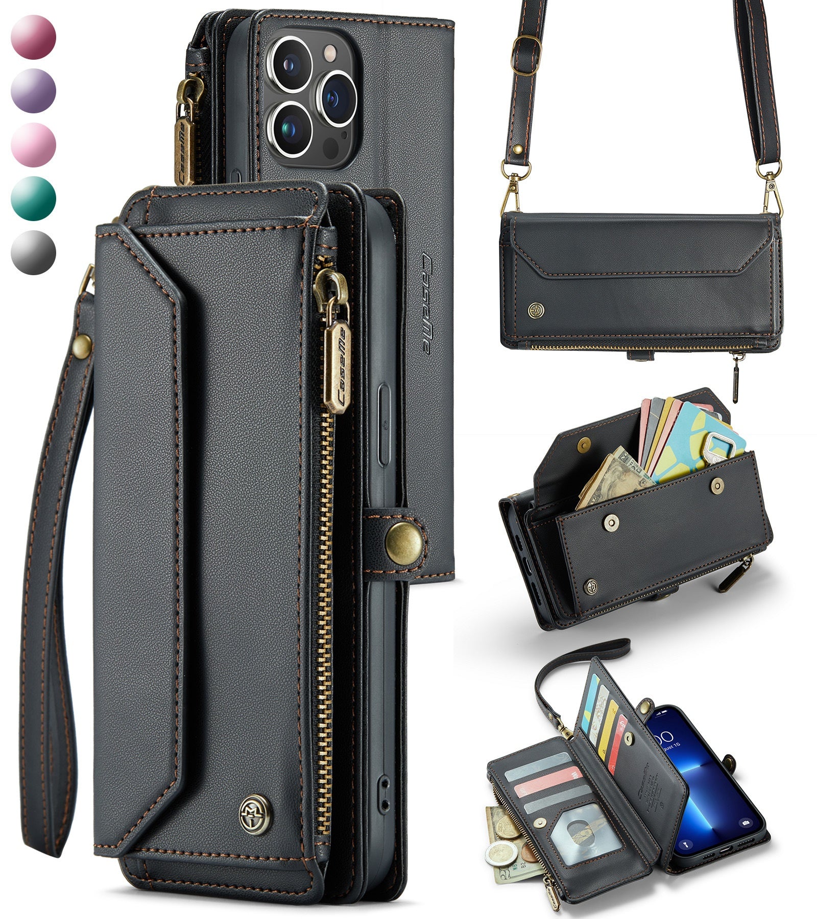 Étui de téléphone en cuir pour téléphone portable