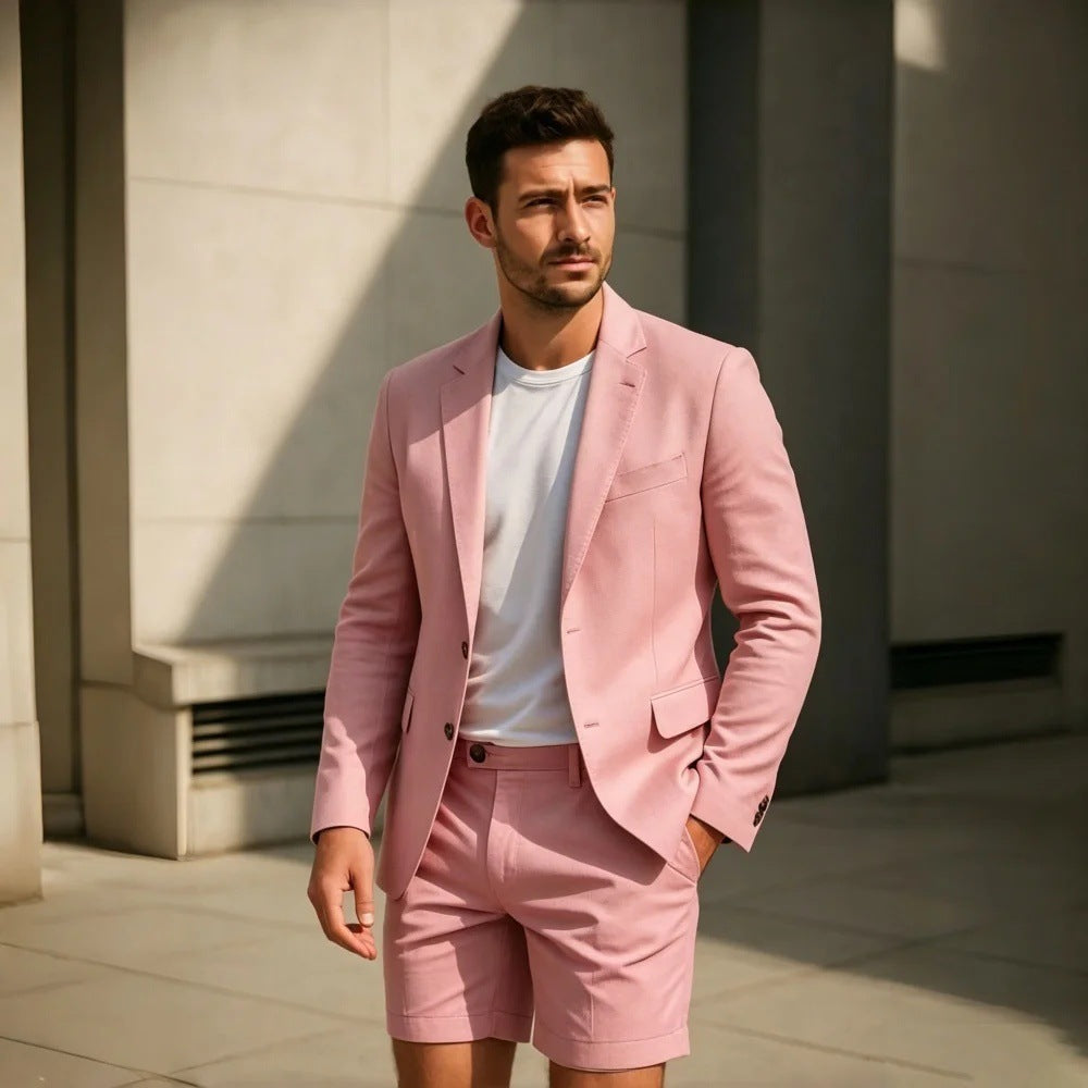 Élégant, minimaliste Ensemble de costumes pour hommes de style court