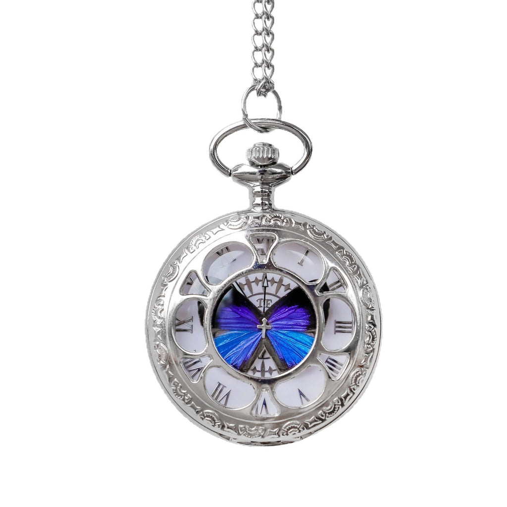 Ya Gray Butterfly & Wu Gray Butterfly Creative Pocket Watch Chain