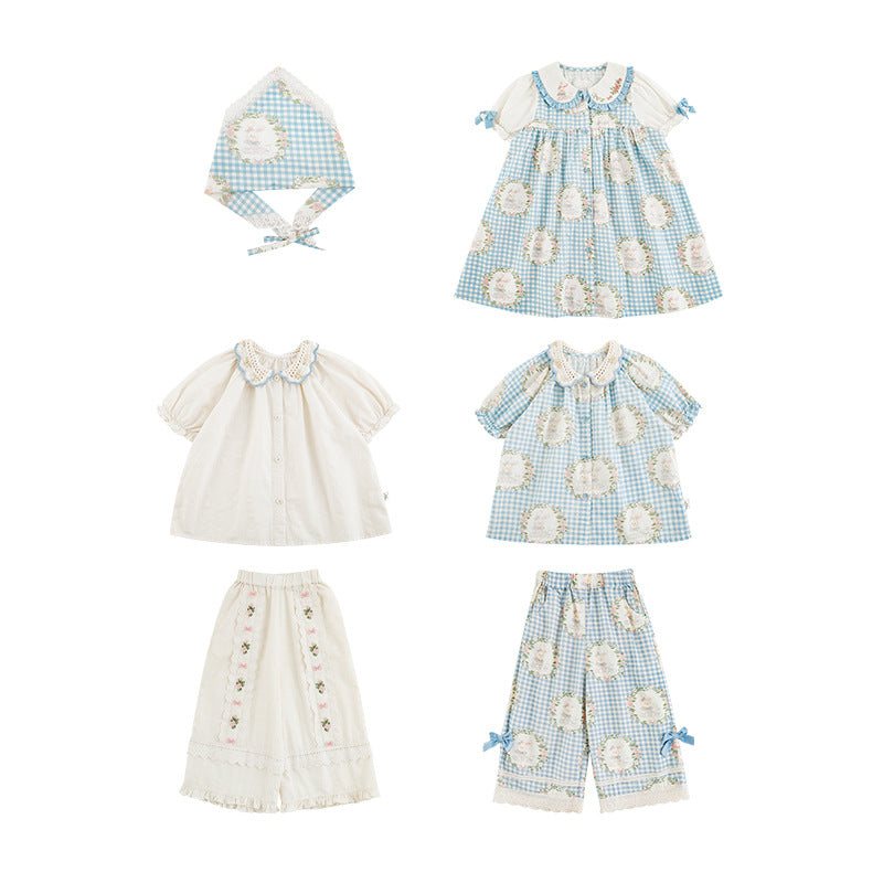 Ensemble de pantalons brodés pour bébés filles