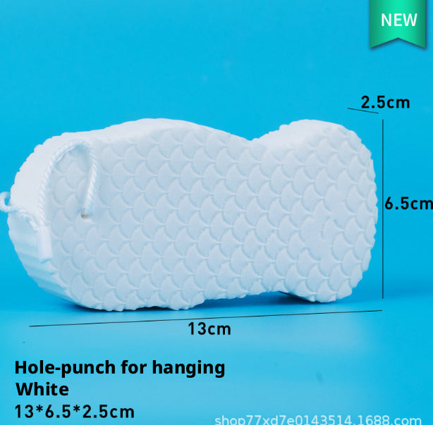 Éponge de bain 3D blanc-PVA-1 pièce