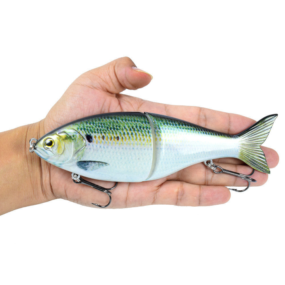 Wo-section Metal Connection Lure Lure Submersible S-forme Multi-section Fishing Lure