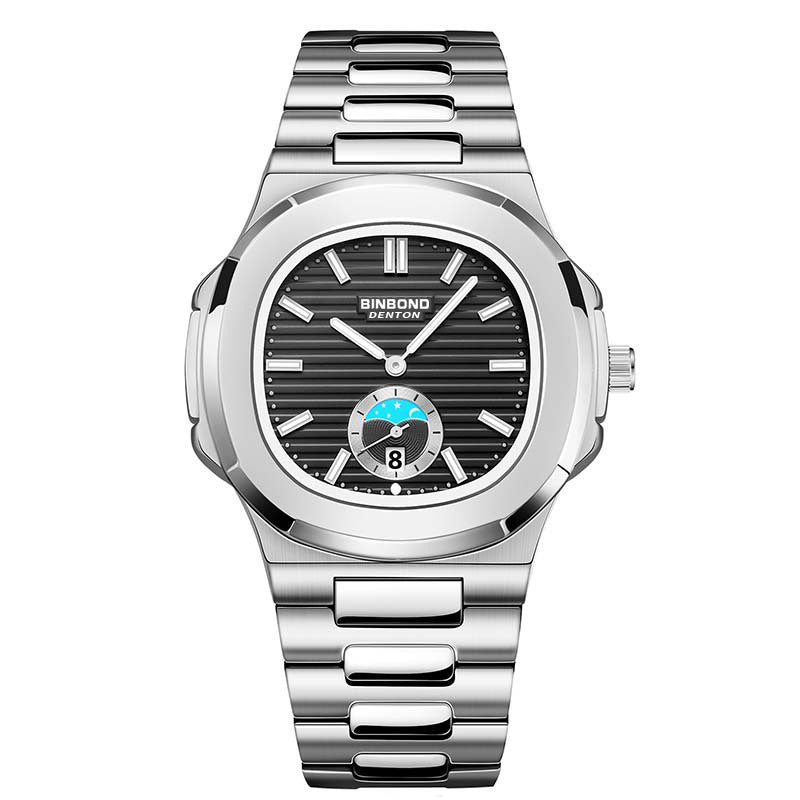 Ceinture en acier rétro Montre Quartz Imperméable Loisirs All-match