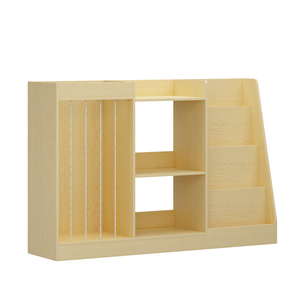 3-en-1 Bibliothèque pour enfants et rangement de jouets