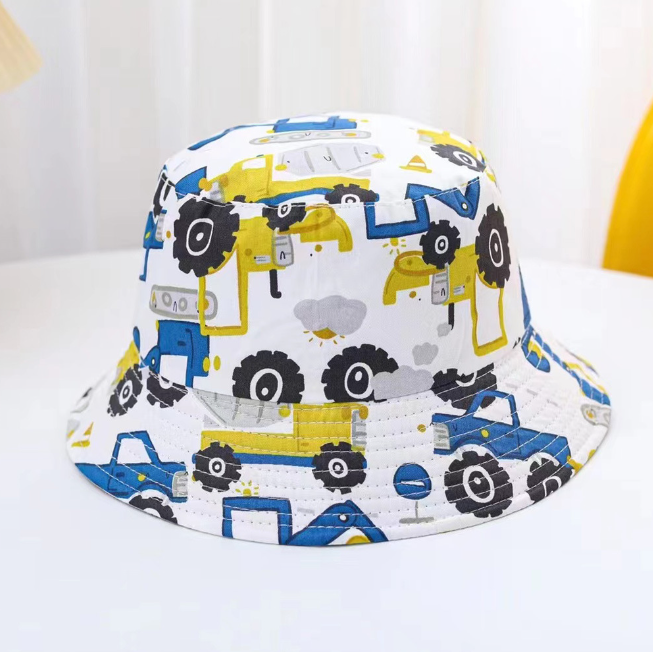 Enfants imprimé Dinosaur Bucket Sun Hat Big Brim Boy Girl Hat
