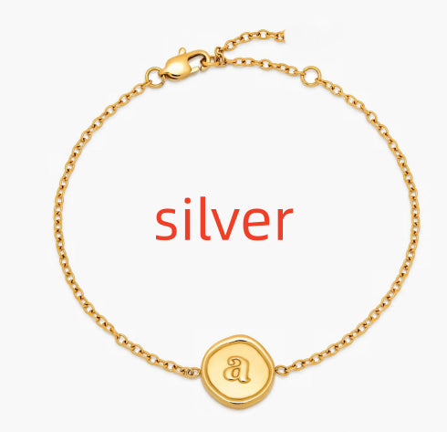 Bracelet de lettre personnalisé de style minimaliste européen et américain