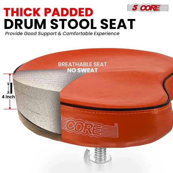 Tabouret de guitare rembourré 5 Core Drum Siège pour adultes et enfants