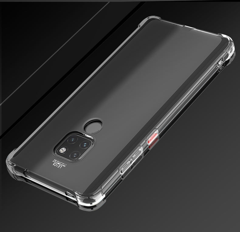 Cas de téléphone mobile anti-chute Transparent Shell Silicone Manche