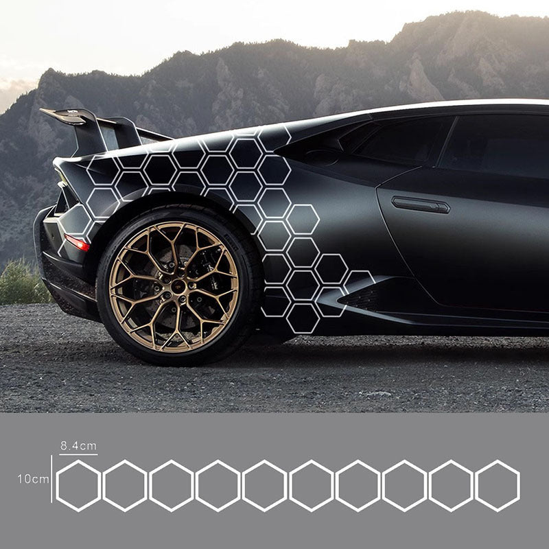 Stickers Corps de Voiture Reflective Hexagon