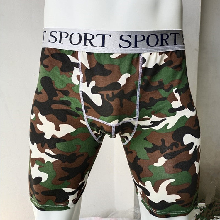 Sous-vêtements en coton pour hommes Camouflage Running Fitness Sports