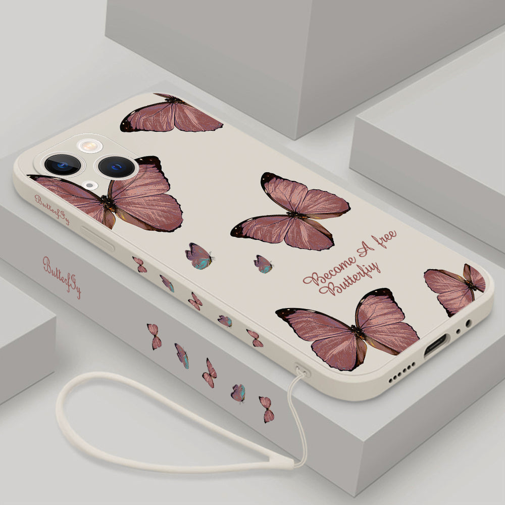 Case téléphone papillon pour IPhone 14 Pro Max 11 12 13 Pro Max