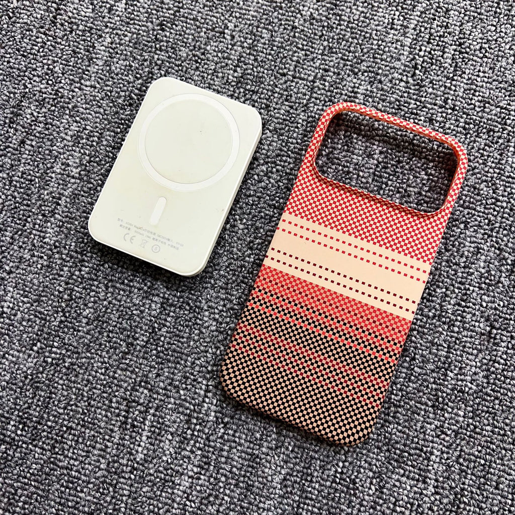 Kevlar modèle de boîtier de téléphone magnétique en fibre de carbone