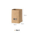 Sac en papier kraft lavable-khaki-10 ↓ 15cm-non-tissés-1 pièce