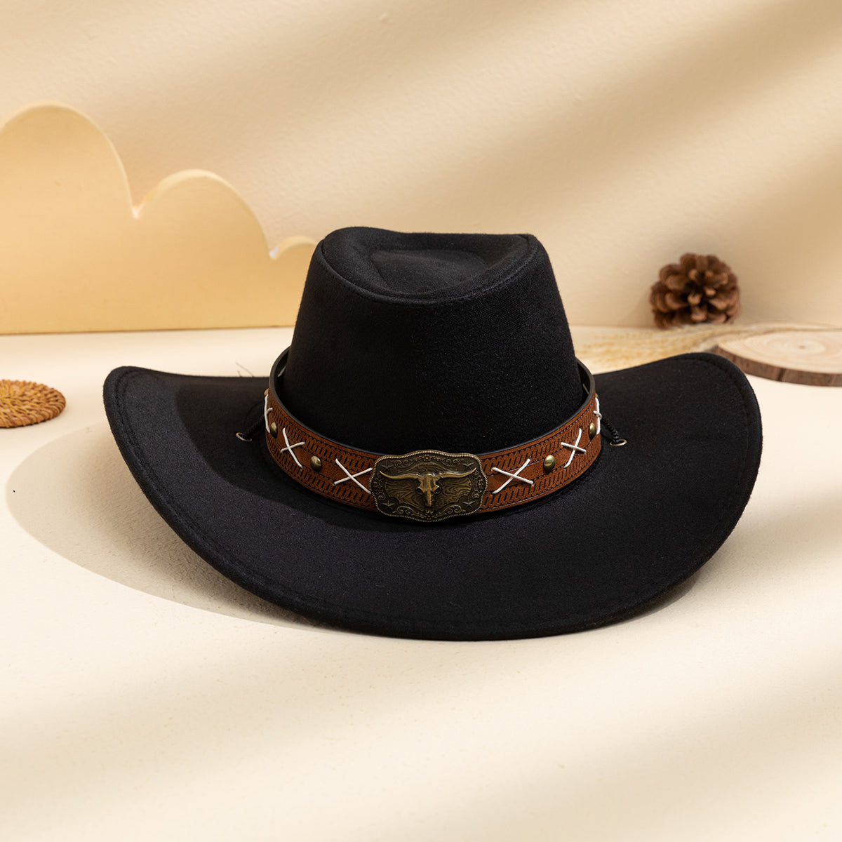 Été hommes et femmes matching métal boucle point croisé Versatile Eye-catcher Western
