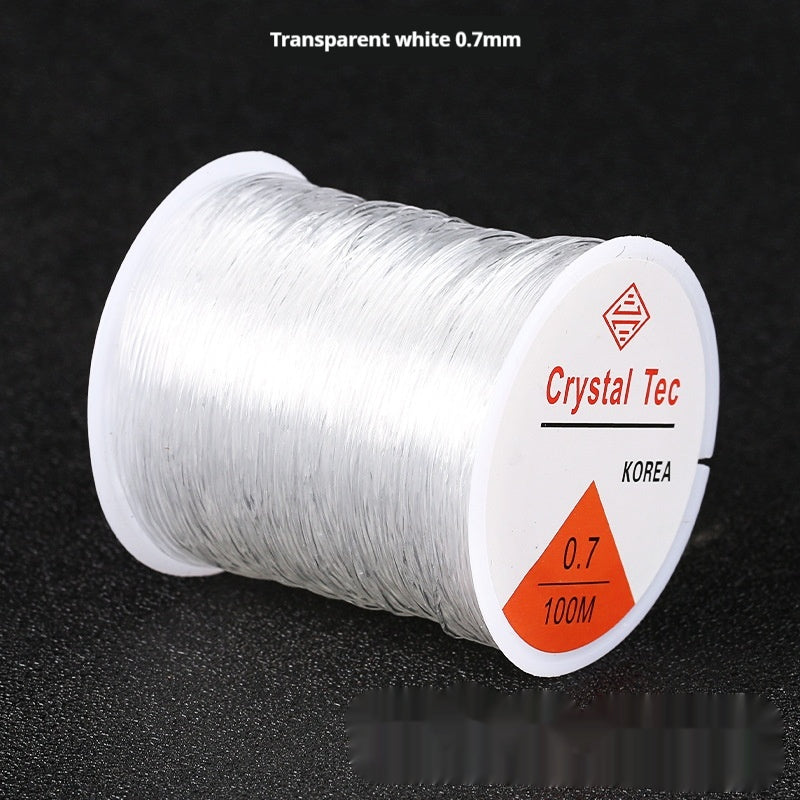 Ligne de pêche ronde transparente Filament couleur cristal câble bricolage perles élastique chaîne juive