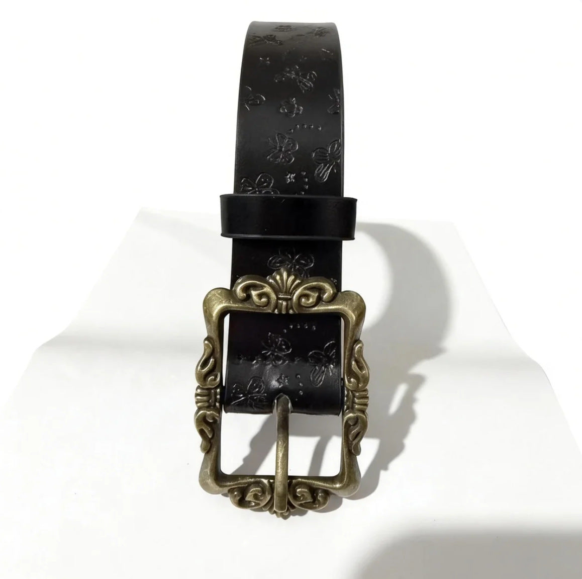Vintage Ceinture Embossed Femme Mode Accessoire