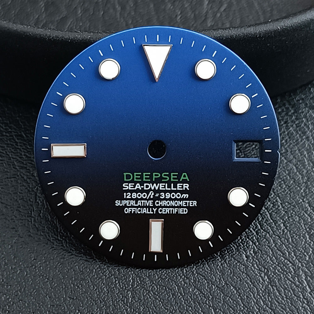 Accessoires pour cadran lumineux bleu-vert pour les mouvements NH35 et NH36