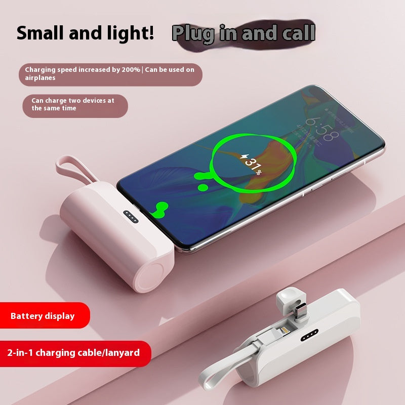 Pocket sans fil Mini Capsule Banque Compact Portable Source d'alimentation