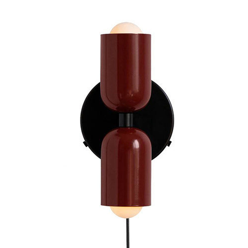 Lampe de lit à tête double de style crémeux
