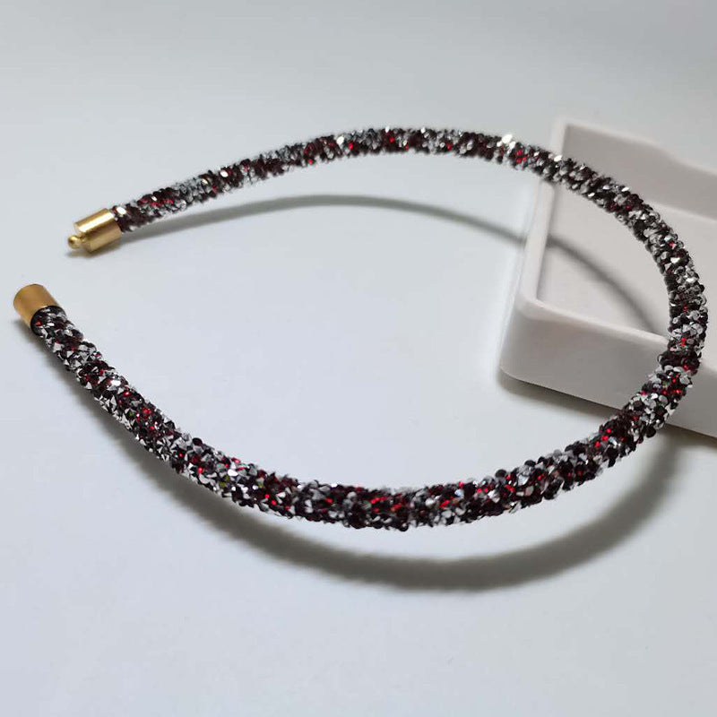 Strass Super Flash bande de cheveux Tempérament sauvage simple épingle à cheveux bande tête