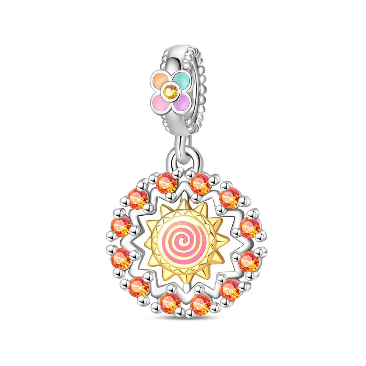 Sunny-Rainy Weather Sun-Moon-Stars Bracelet Pendentif perles Accessoires