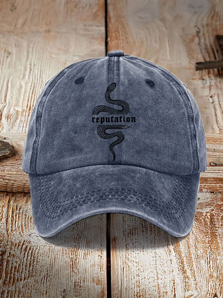 Chapeau imprimé en coton lavé Style distrait Hommes Vintage