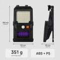 Solar Powered Rechargeable Motion Sensor Garden Light W7104 1 Pour Yard Decoration LED Land
