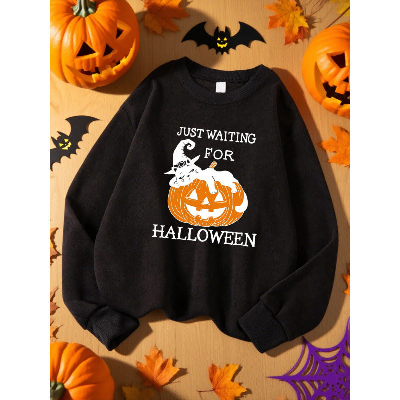 Juste attendre pour Halloween Pumpkin Design Sweats