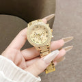 CONTENA Montre femme en or entièrement incrustée de diamants