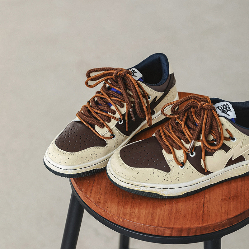 Chaussures Skateboard Vintage Homme Hiver Japonais Bas Top