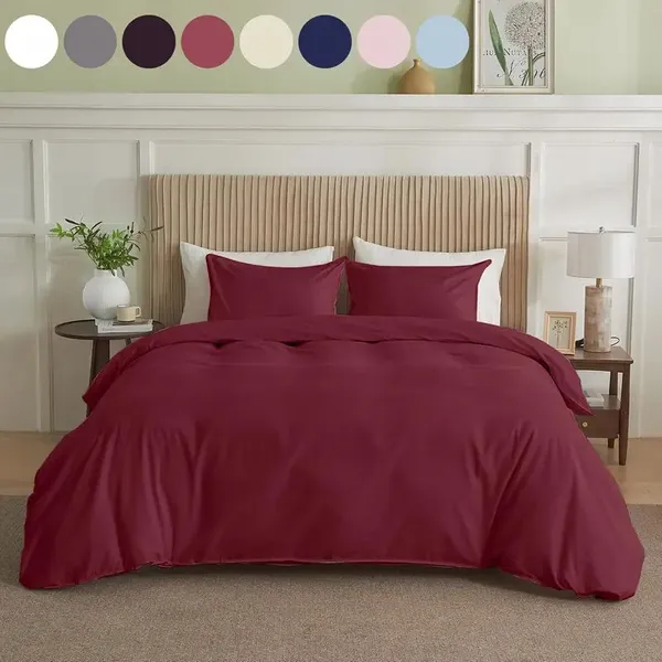 Serta Tout simplement nettoyer Couverture de couettes solides Roi