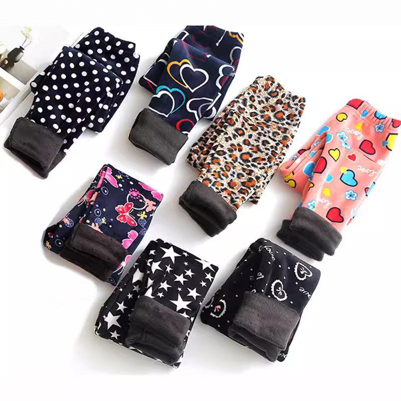 Enfants Pantalon chaud taille mince imprimé Pantalons pour enfants plus âgés