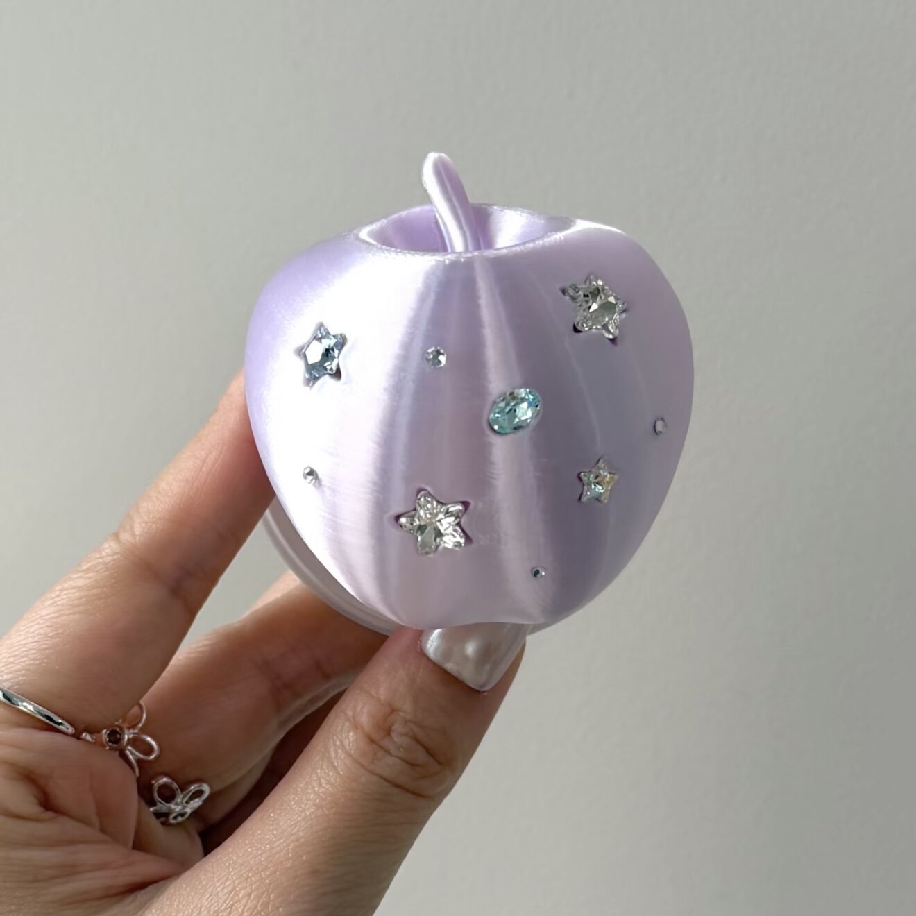 Support de téléphone à airbag magnétique couleur soie-diamant imprimé 3D