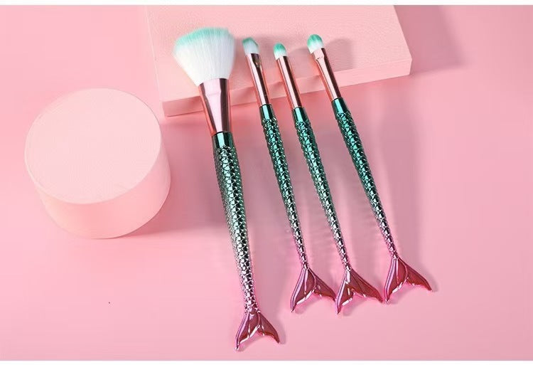 Brosse de maquillage des yeux pour sirène graduée 4 pièces Portable