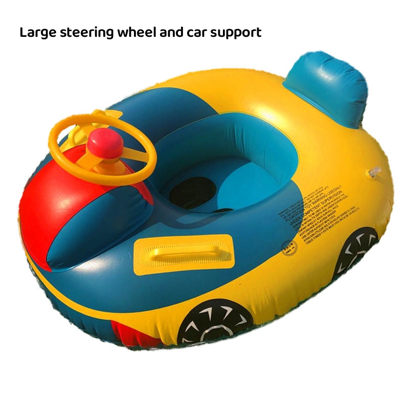 Grande bague de natation sur roue de direction en corne de voiture avec canopée