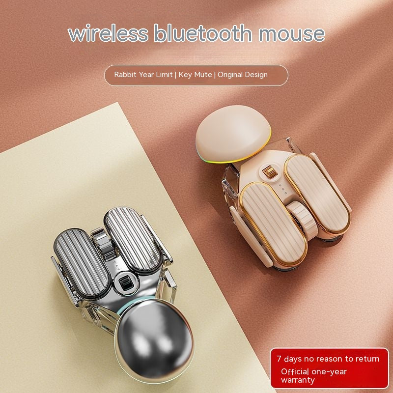 Science Fiction Bluetooth sans fil Mouse Mute Girl Mute Bureau de jeu rechargeable