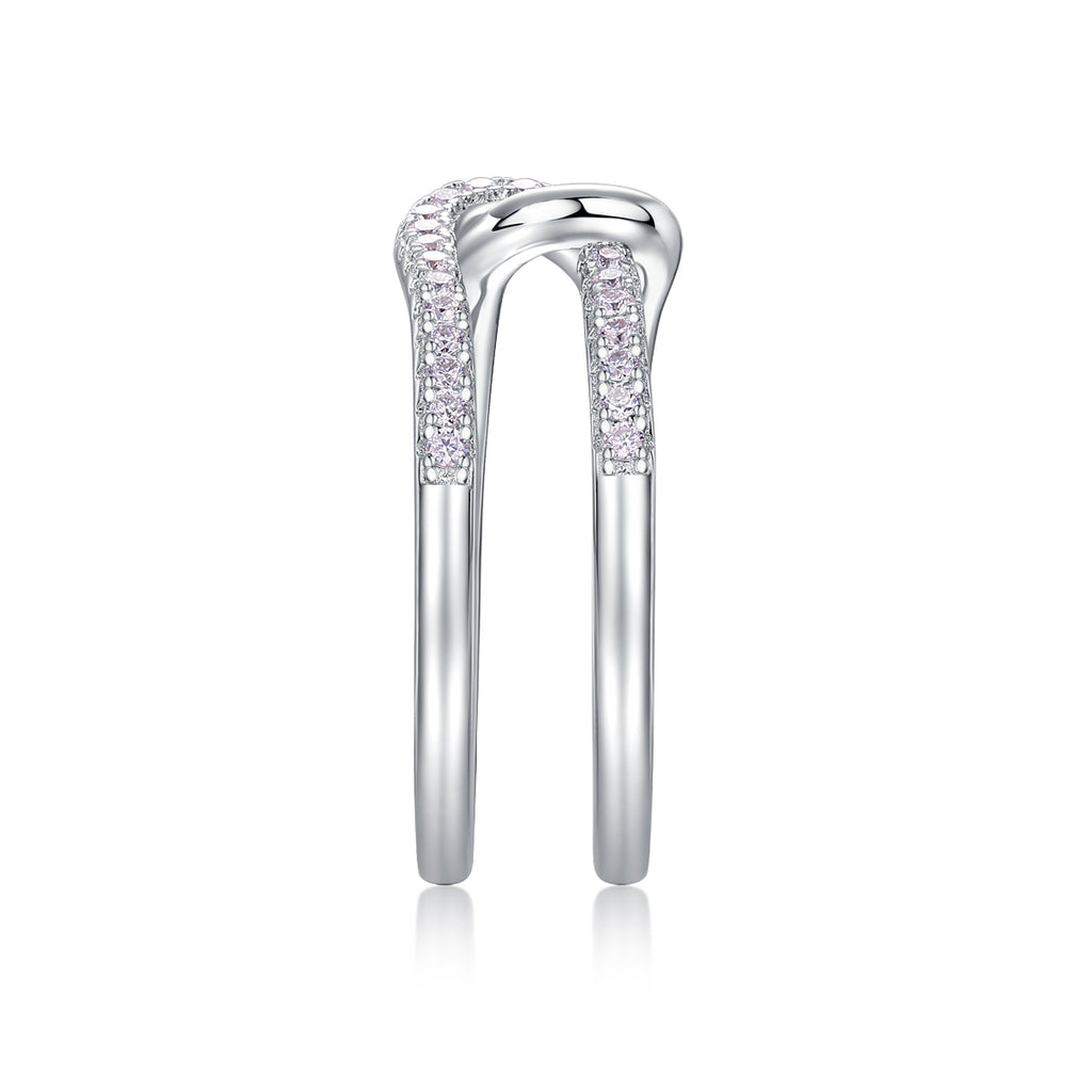 S925 Argent 3.7g Anneau de Moissanite plaqué platine