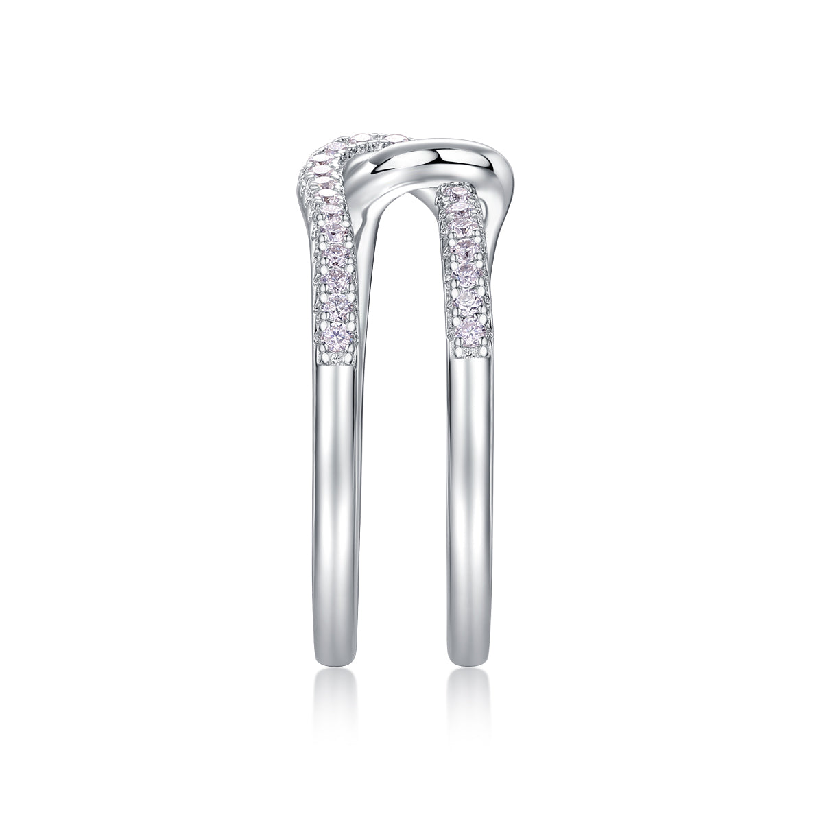S925 Argent 3.7g Anneau de Moissanite plaqué platine
